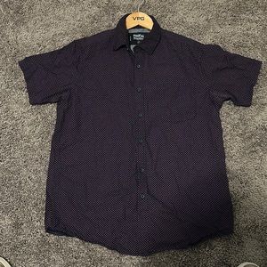 Blue/Pink Flower Button Down Shirt